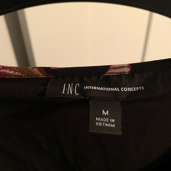 INC dress from Macy’s black and floral like new condition great for a night out - Picture 6 of 6